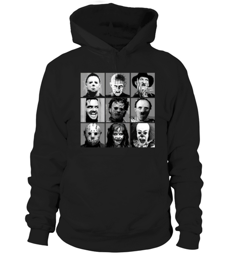 vintage style Funny Face Horror Halloween Movie Characters Version Hoodie Unisex