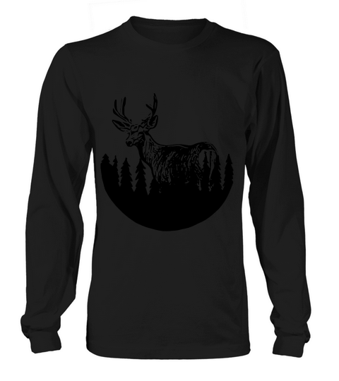 Deer Forest T Shirt Outdoor Lover Apparel Long sleeved Unisex