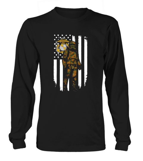 Stormtrooper America Flag Us Marine Corps Camo Shirt Long sleeved Unisex