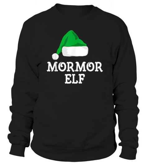 Mormor Elf Christmas Matching Family Group Xmas Sweatshirt Unisex