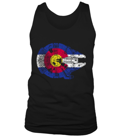 Colorado Flag and The Millennium Falcon Tank Top Unisex