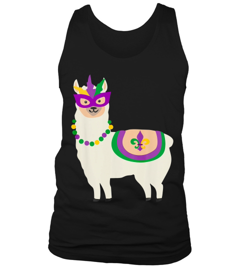 Mardi Gras Llama Funny Carnival Fat Tuesday Party T-shirt Tank Top Unisex