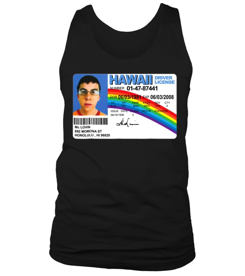 Mclovin Card Hawaii For Men Women Kids T-shirt Tank Top Unisex