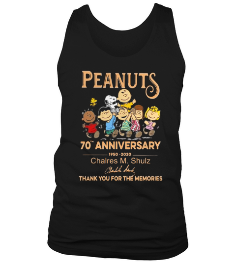 Peanuts Snoopy 70th Anniversary thank you for the memories signature Tank Top Unisex