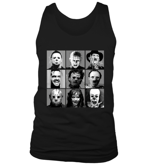 vintage style Funny Face Horror Halloween Movie Characters Version Tank Top Unisex