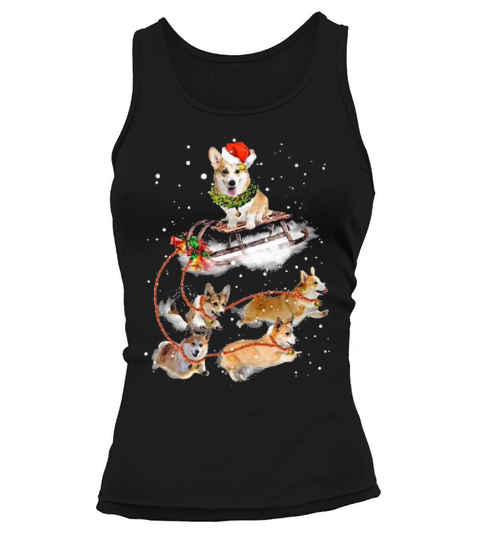 Santa Corgi Christmas Tank top Woman