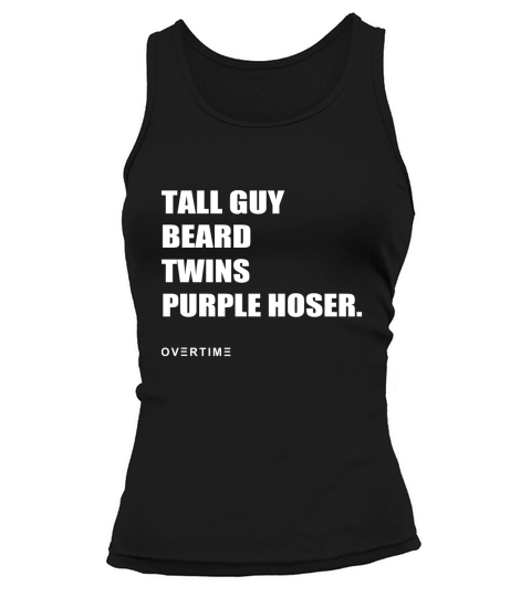 tall guy beard twins purple hoser Tank top Woman