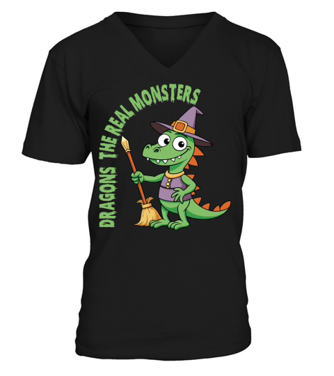 Dragons the real monsters V-Neck T-shirt
