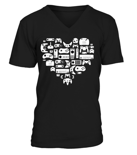 Gaming Love For Men Game Valentines Day Gift For Hi T-shirt V-Neck T-shirt