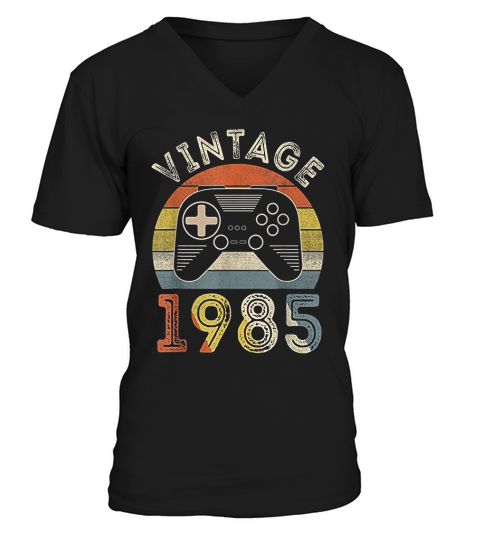 Happy 36 Birthday 36 Years Old Vintage 1985 Birthday V-Neck T-shirt