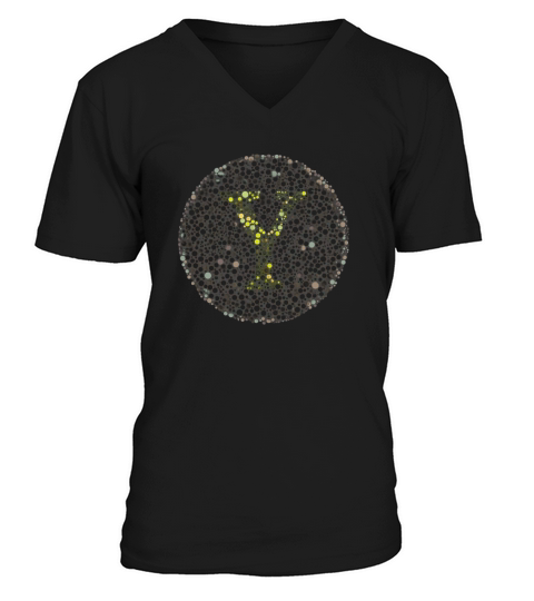 Y Ishihara Test colorblind V-Neck T-shirt