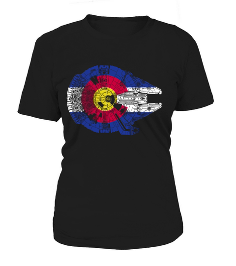 Colorado Flag and The Millennium Falcon Women's T-Shirt