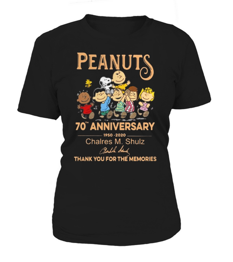 Peanuts Snoopy 70th Anniversary thank you for the memories signature Women's T-Shirt