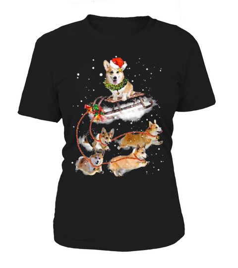 Santa Corgi Christmas Women's T-Shirt