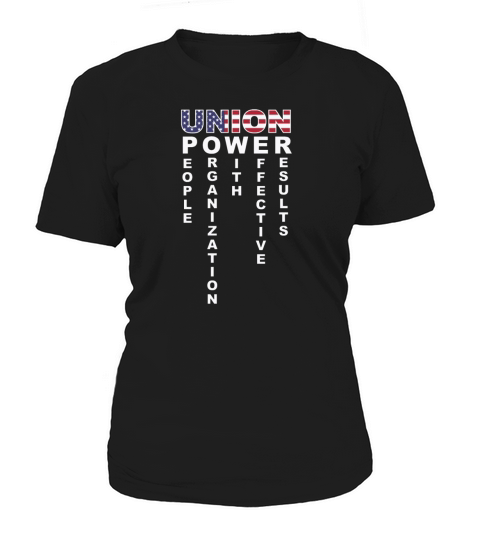 Union Power Pro Labor Union Worker Protest Dark Women's T-Shirt