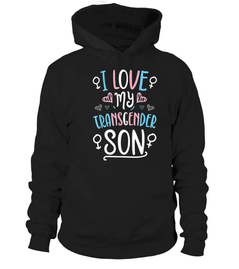 I Love My Transgender Son Gay Pride Lgbt Flag Hoodie Unisex