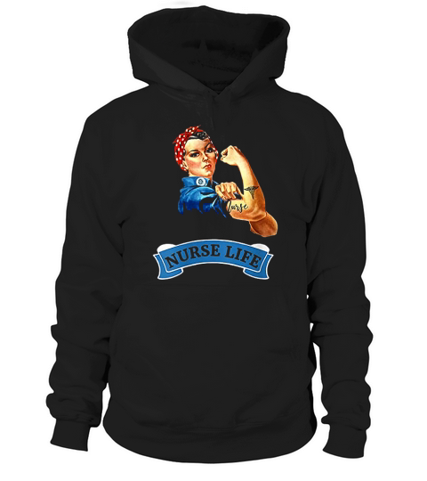 Rosie The Riveter Vintage Retro Nurse Life Rn Appreciation Hoodie Unisex