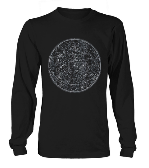 Constellation Vintage North Sky Map Star Chart Space Long sleeved Unisex