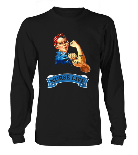 Rosie The Riveter Vintage Retro Nurse Life Rn Appreciation Long sleeved Unisex