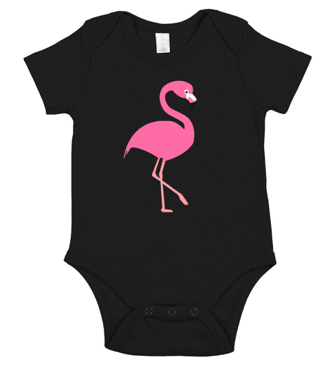 Flamingo Short Sleeve Baby One-Piece Short Sleeve Baby One-Piece