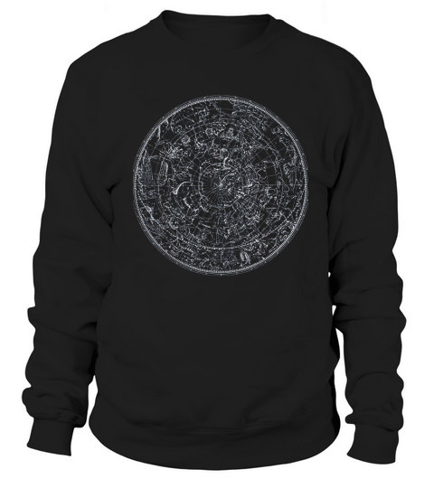 Constellation Vintage North Sky Map Star Chart Space Sweatshirt Unisex