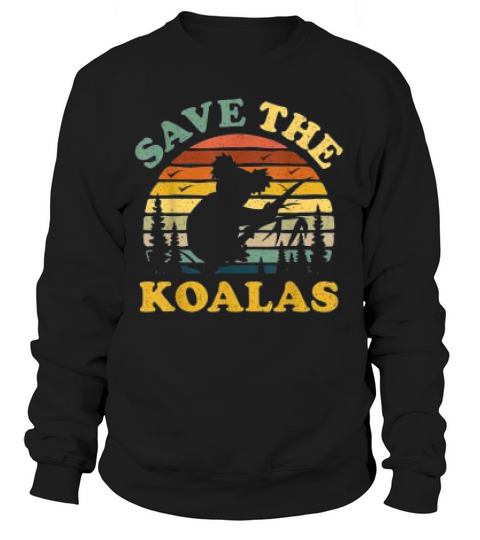 Save The Koala Vintage Retro Animal Lovers Sweatshirt Unisex