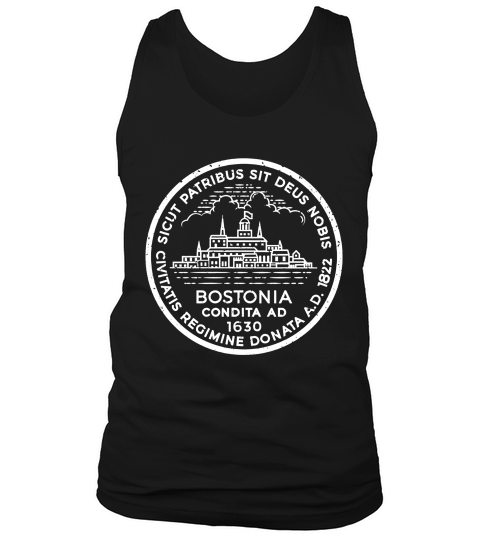 Boston City Seal Shirt Vintage Bostonia Tee Tank Top Unisex