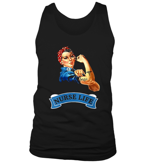 Rosie The Riveter Vintage Retro Nurse Life Rn Appreciation Tank Top Unisex