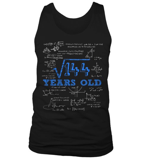Square Root Of 144 12th Birthday Gift 12 Years Old Tank Top Unisex