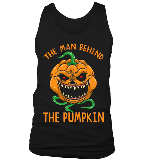 The Man Behind The Pumpkin Halloween Expecting Baby T-shirt Tank Top Unisex