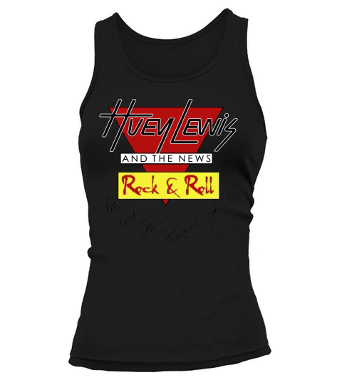 Huey Lewis and the news Rock & Roll signatures shirt Tank top Woman