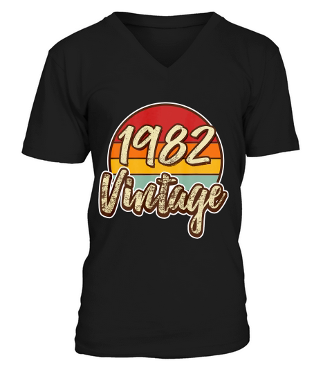 Classic Vintage 37th Birthday 37 Years Old 198 T-shirt V-Neck T-shirt