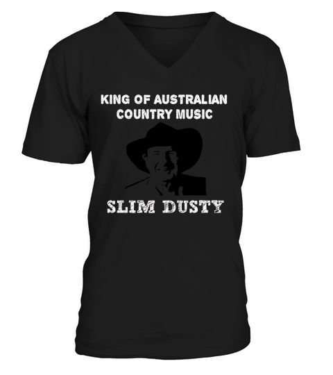 King Of Australian Country Music Slim Dusty V-Neck T-shirt