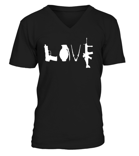 Love Guns Pro Gun Love 2nd Amendment T-shirt V-Neck T-shirt