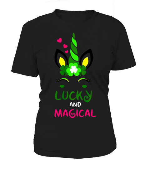 Lucky And Magical Unicorn Shamrock T-shirt Women's T-Shirt
