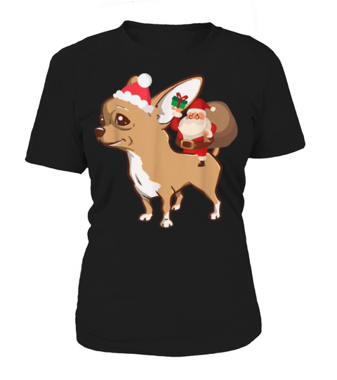 Original Santa Riding Chihuahua Christmas Pajama Gift Sweater Women's T-Shirt