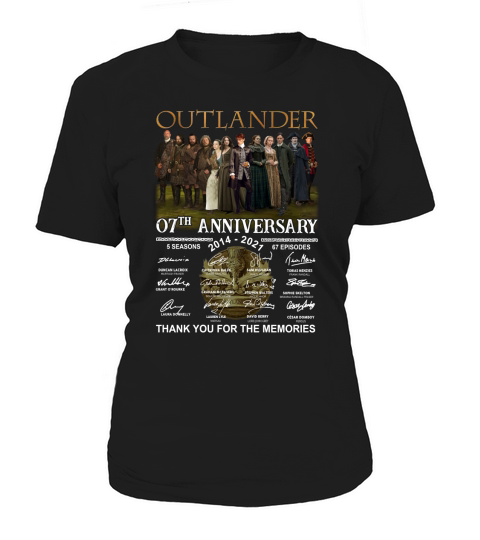 Outlander 07th anniversary 2014 2021 thank you for the memories signatures Women's T-Shirt