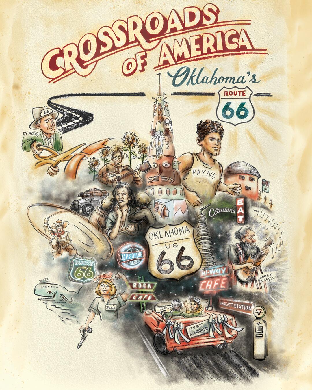 Crossroads of America: Oklahoma's Route 66 (2026) movie poster - Showing at Center Theater Vinita on Route 66