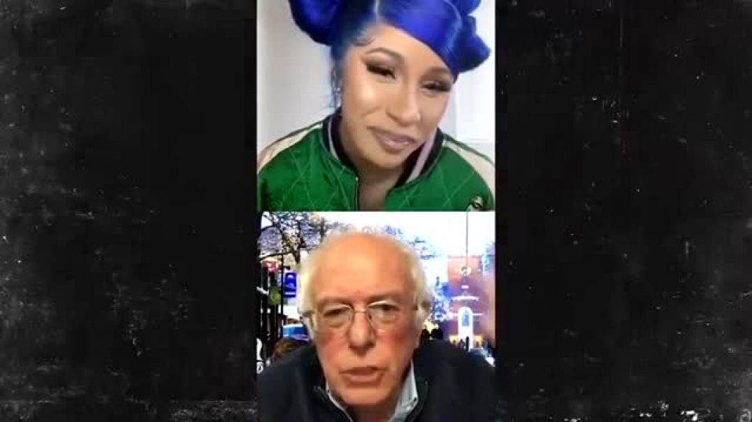 ⁣Cardi B and Bernie Sanders tag teamed for a little Trump trash talking on Instagram 