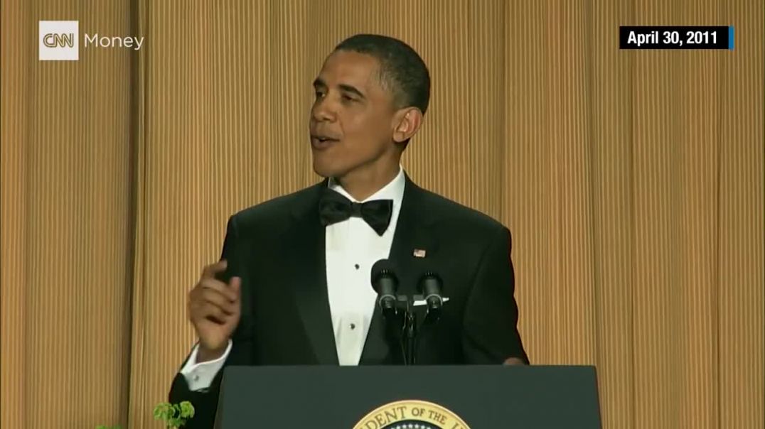 ⁣Watch Obama dig into Trump at the 2011 White House Correspondence Dinner