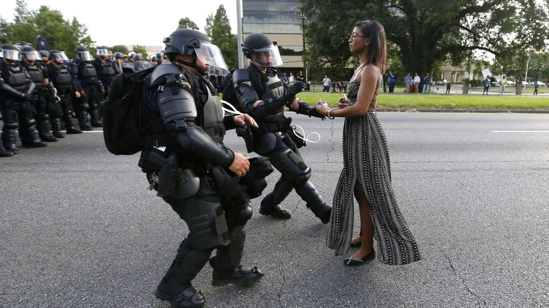 Woman in iconic Baton Rouge standoff photo breaks silence