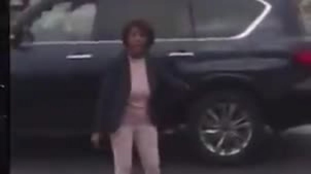 Congresswoman Maxine Waters making sure the brother pulled over is having his rights protected!