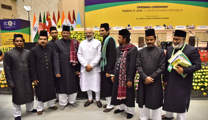 Indian Prime Minister Narendra Modi addresses World Sufi Forum