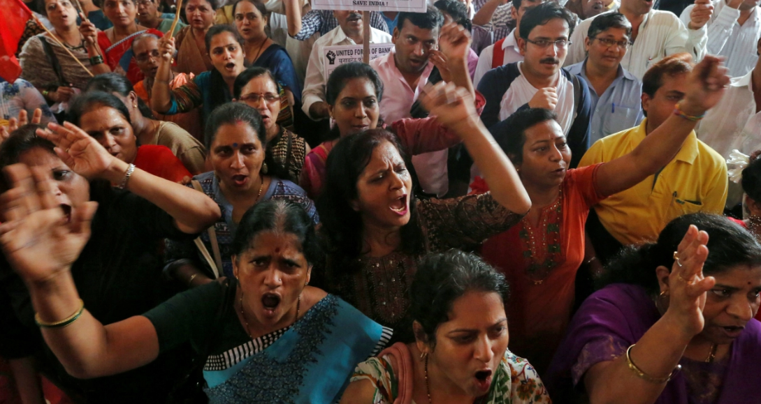 180 million Indian workers on strike against Narendra Modi