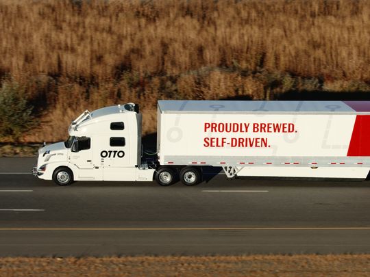 Uber’s self-driving semi-truck makes 120-mile beer run