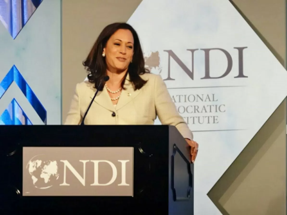 California Senator Kamala Harris delivers keynote at Madeleine Albright Luncheon