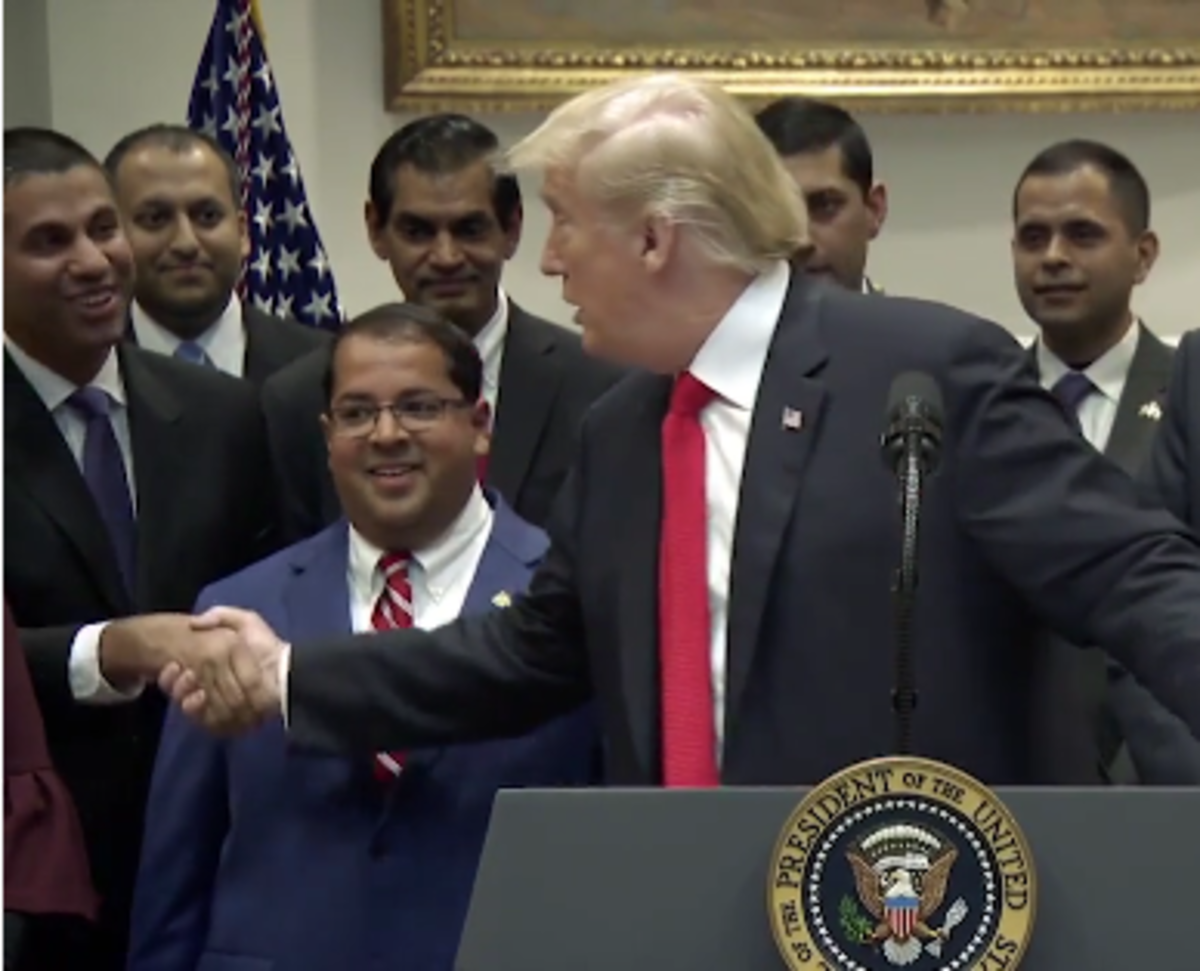 Donald Trump takes subtle jab at FCC Chairman Ajit Pai during Diwali ceremony