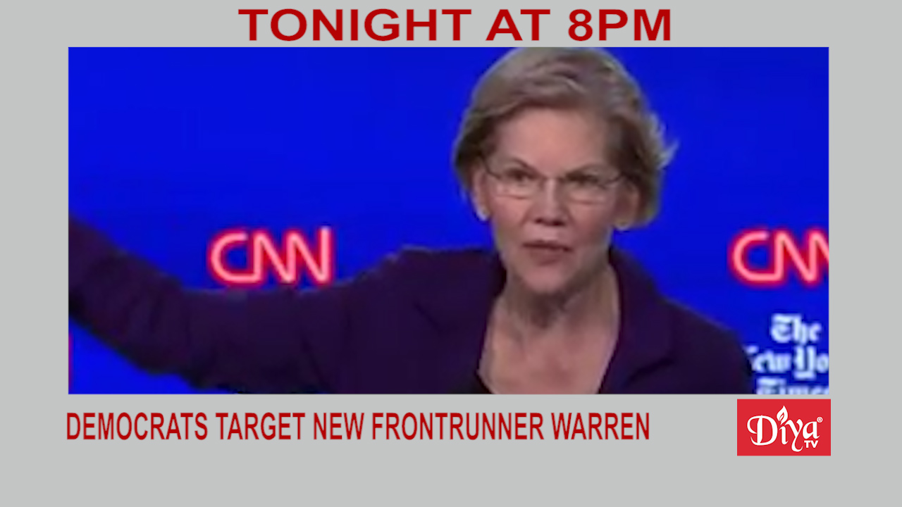 Democrats target new front runner Warren in Ohio debate