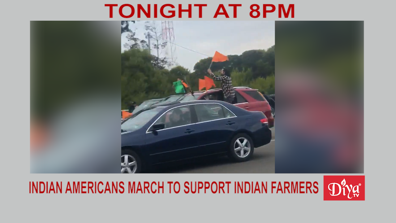 Indian Americans march to support Indian farmer