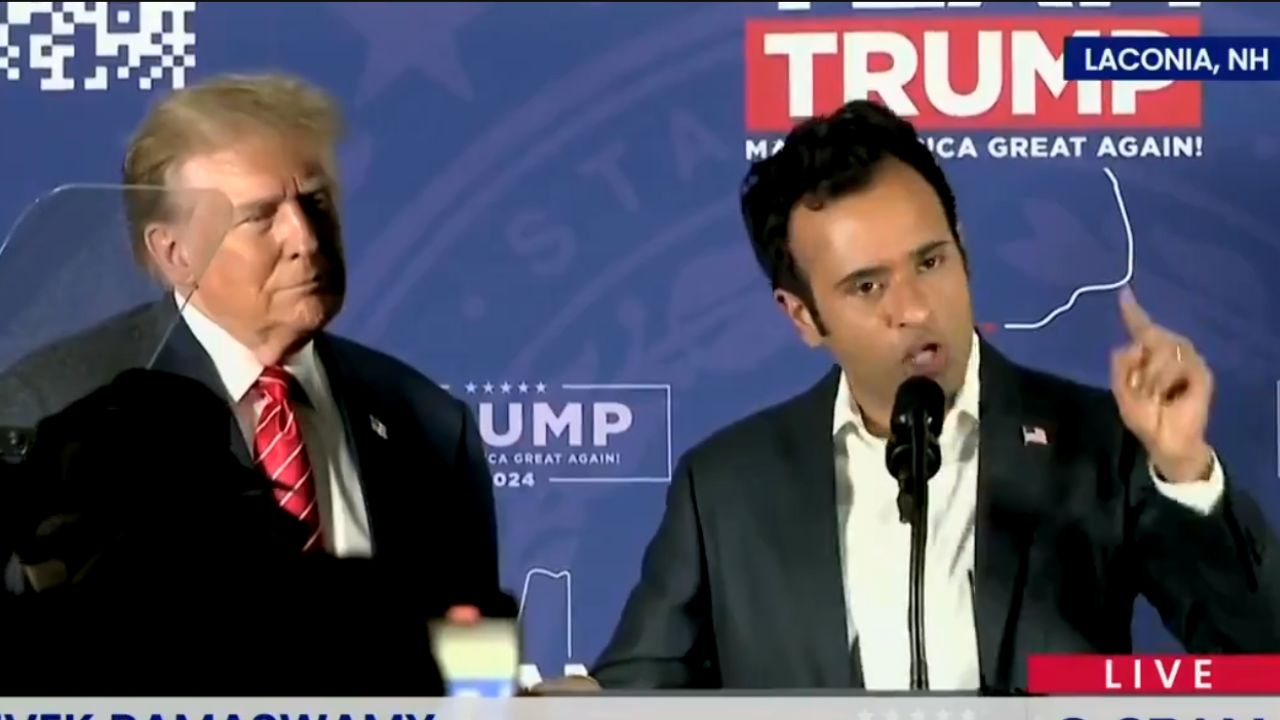 Trump teases collaboration with former rival Ramaswamy at New Hampshire campaign event